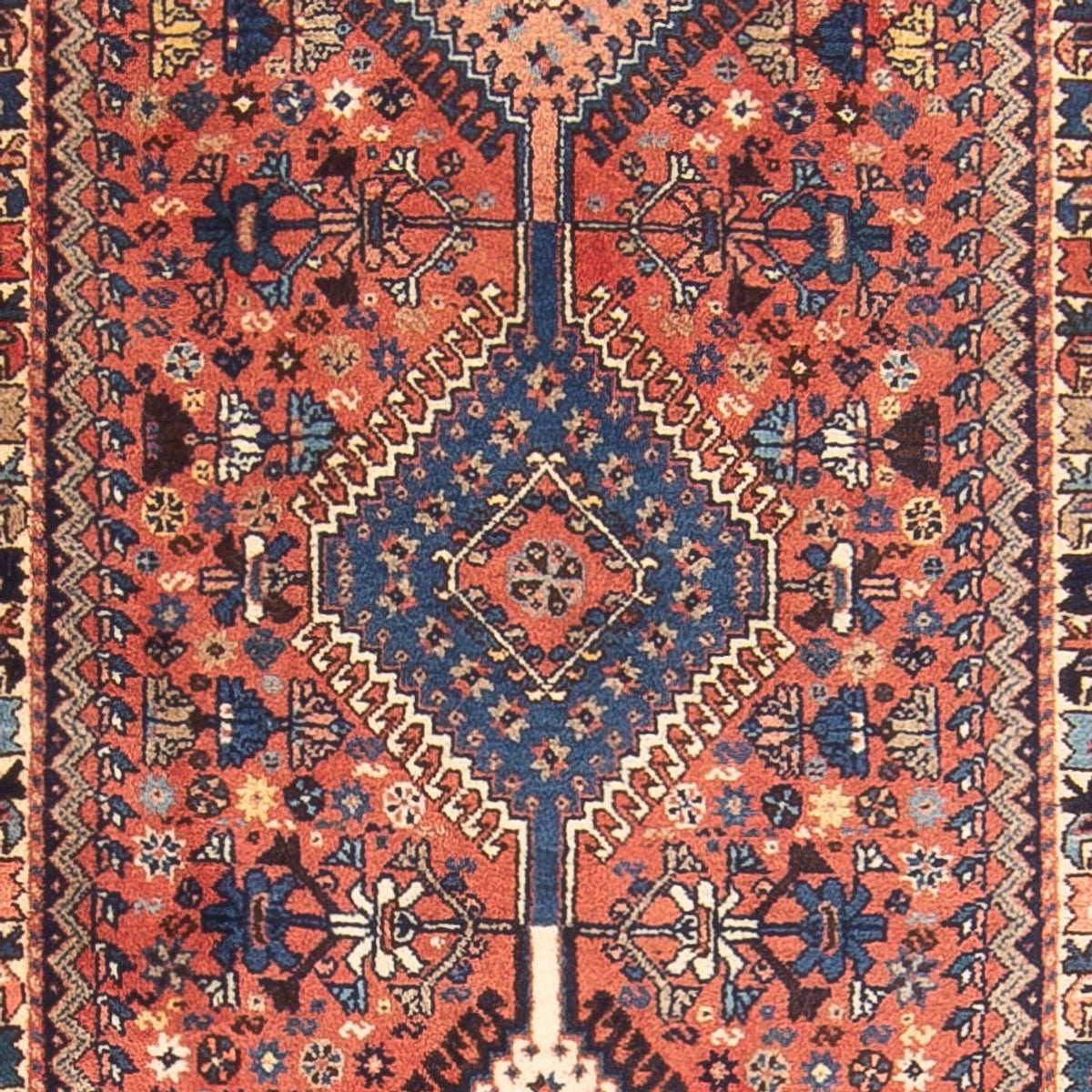 Løber Persisk tæppe - Nomadisk - 383 x 80 cm - rød