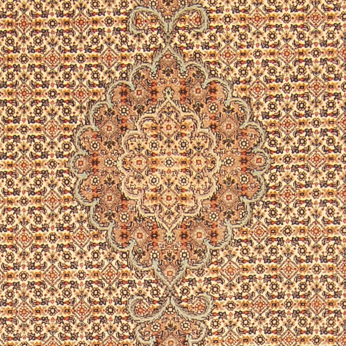 Løber Persisk tæppe - Tabriz - Royal - 393 x 80 cm - beige