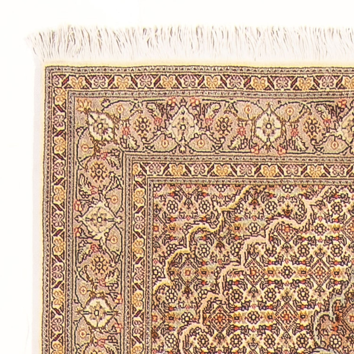 Løber Persisk tæppe - Tabriz - Royal - 393 x 80 cm - beige
