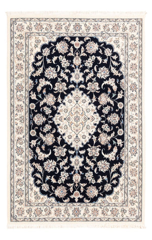 Persisk tæppe - Nain - Premium - 157 x 108 cm - mørkeblå