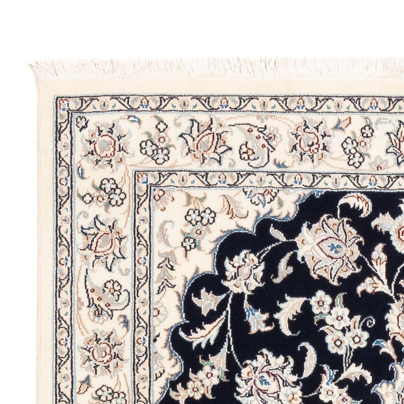 Persisk tæppe - Nain - Premium - 157 x 108 cm - mørkeblå