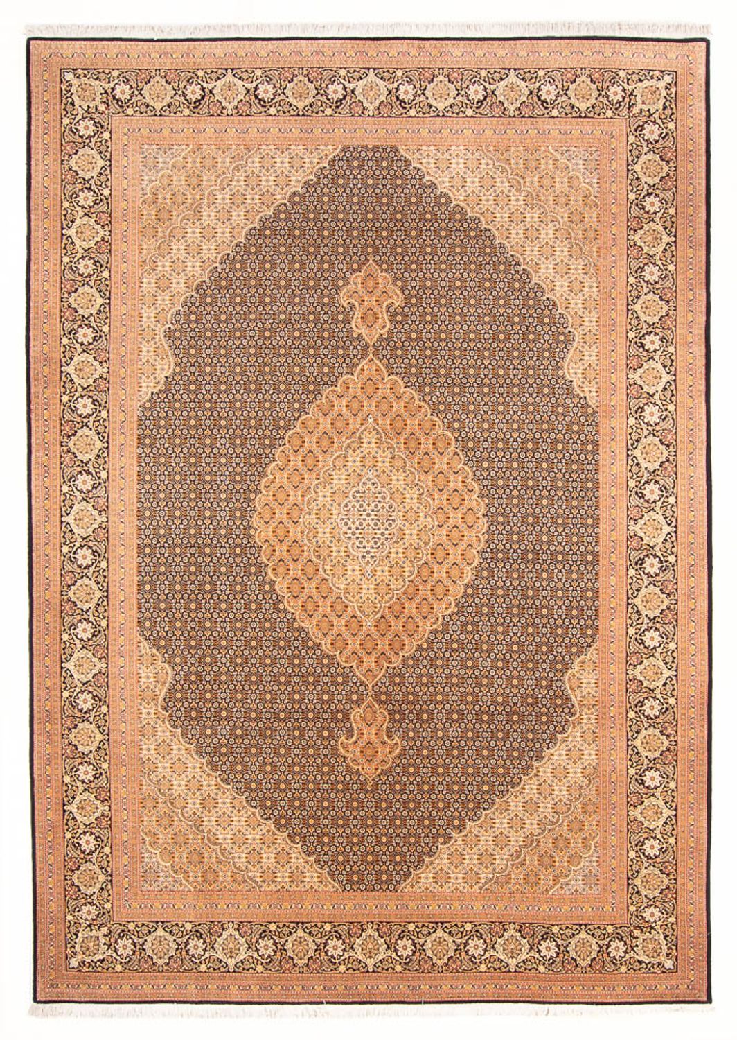 Persisk tæppe - Tabriz - Royal - 300 x 202 cm - mørkeblå