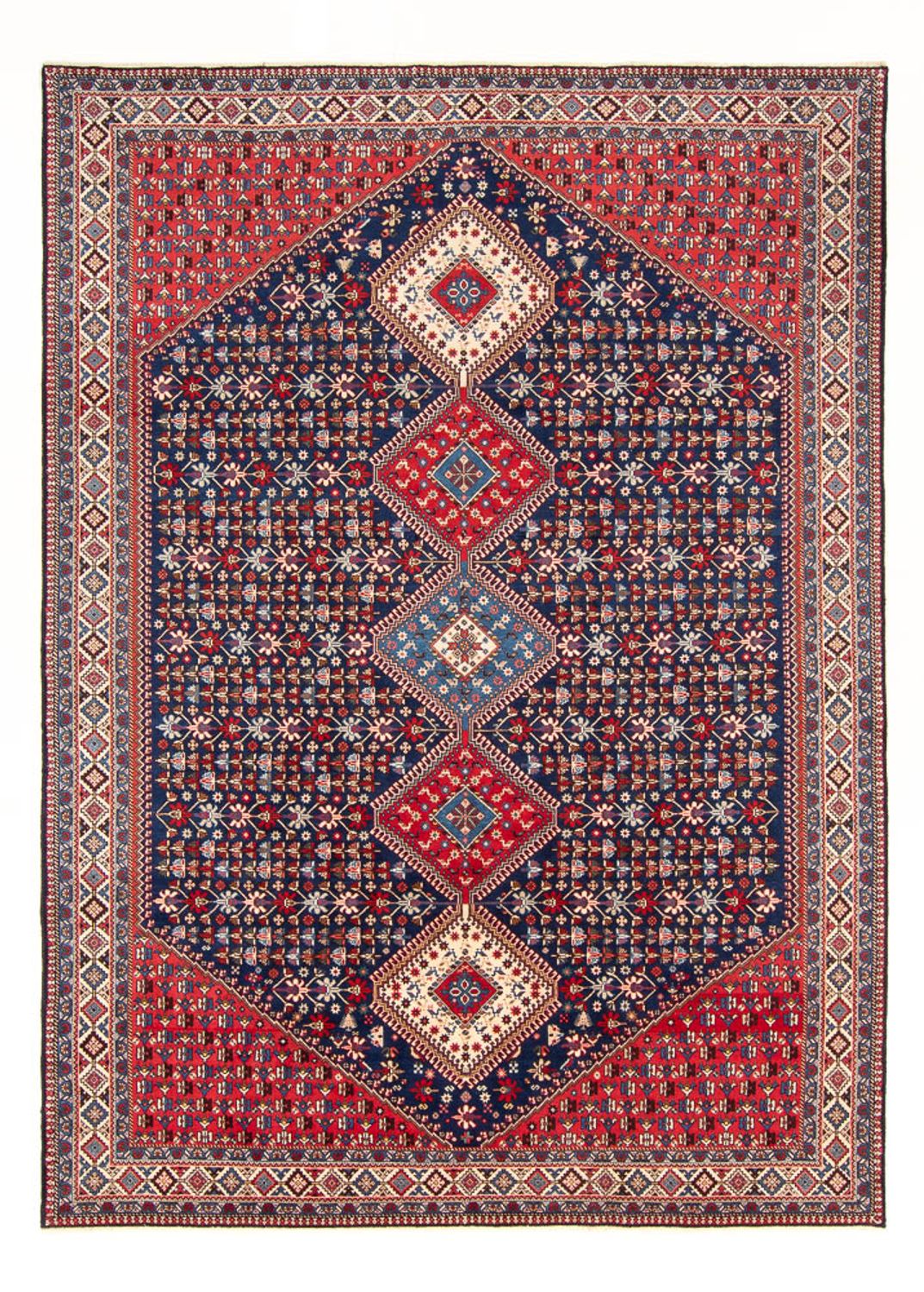 Persisk tæppe - Nomadisk - 300 x 204 cm - mørkeblå