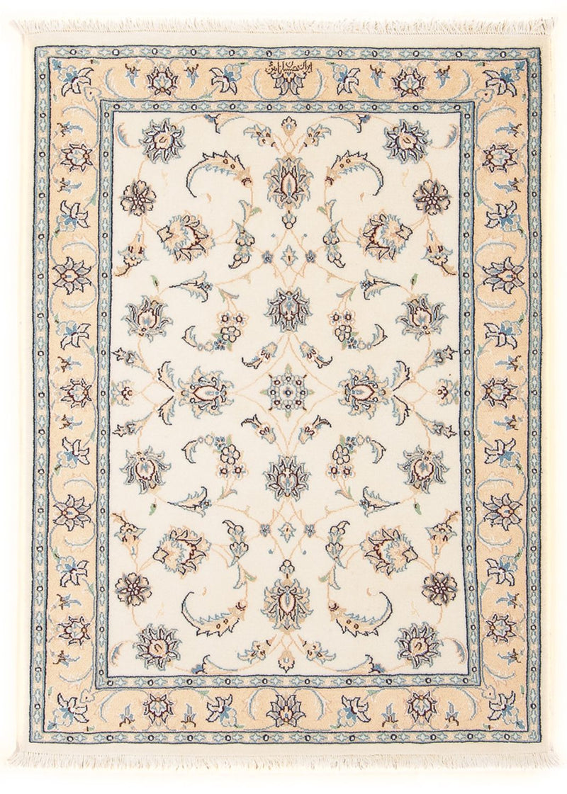 Persisk tæppe - Nain - Premium - 115 x 74 cm - creme