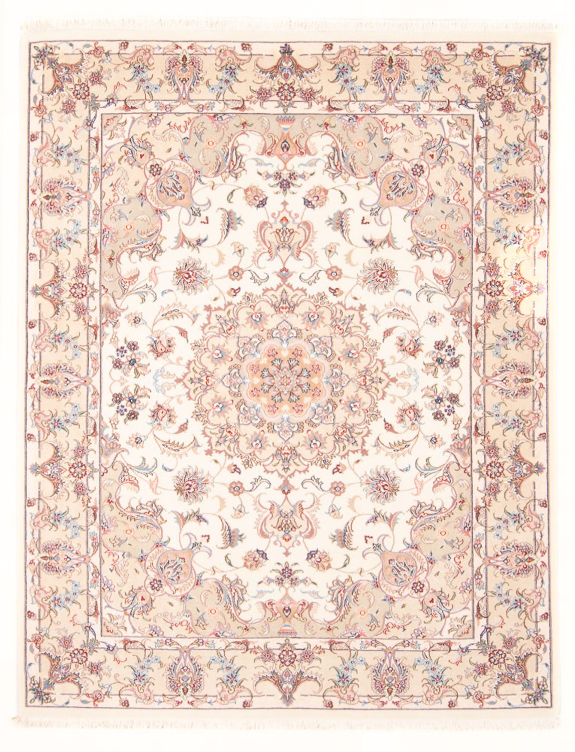 Persisk tæppe - Tabriz - Royal - 198 x 148 cm - creme