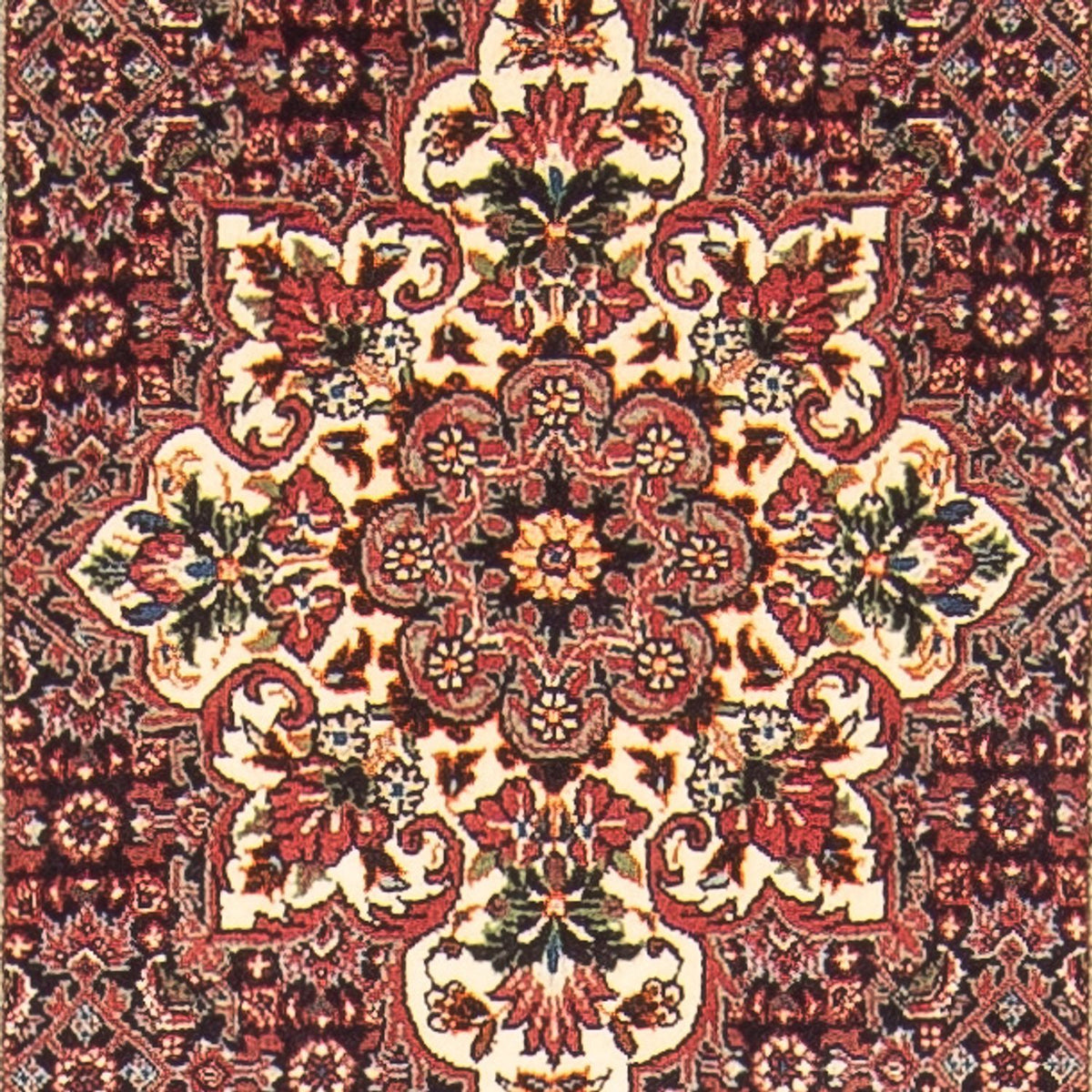 Løber Persisk tæppe - Bijar - Royal - 357 x 70 cm - mørkeblå