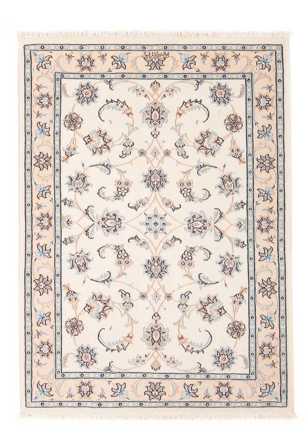 Persisk tæppe - Nain - Premium - 119 x 81 cm - creme