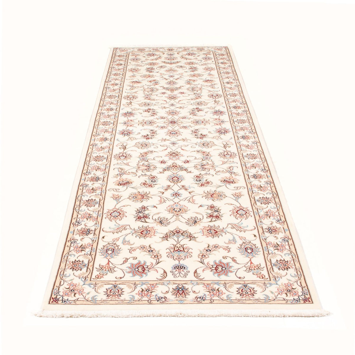 Løber Persisk tæppe - Tabriz - Royal - 296 x 86 cm - creme
