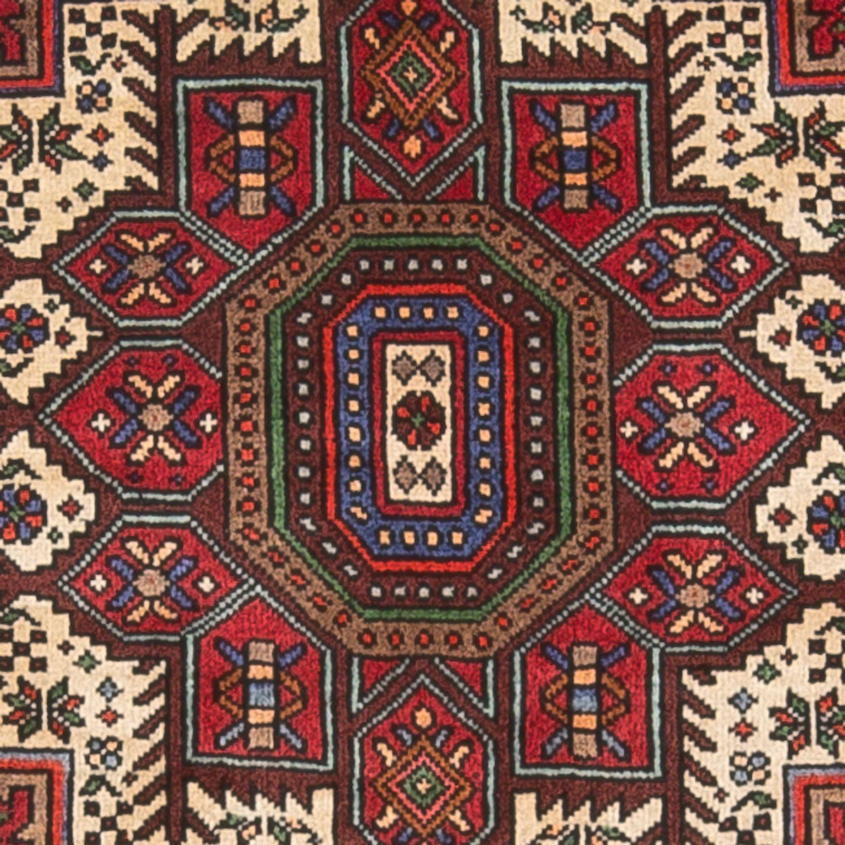 Persisk tæppe - Nomadisk - 122 x 77 cm - rød