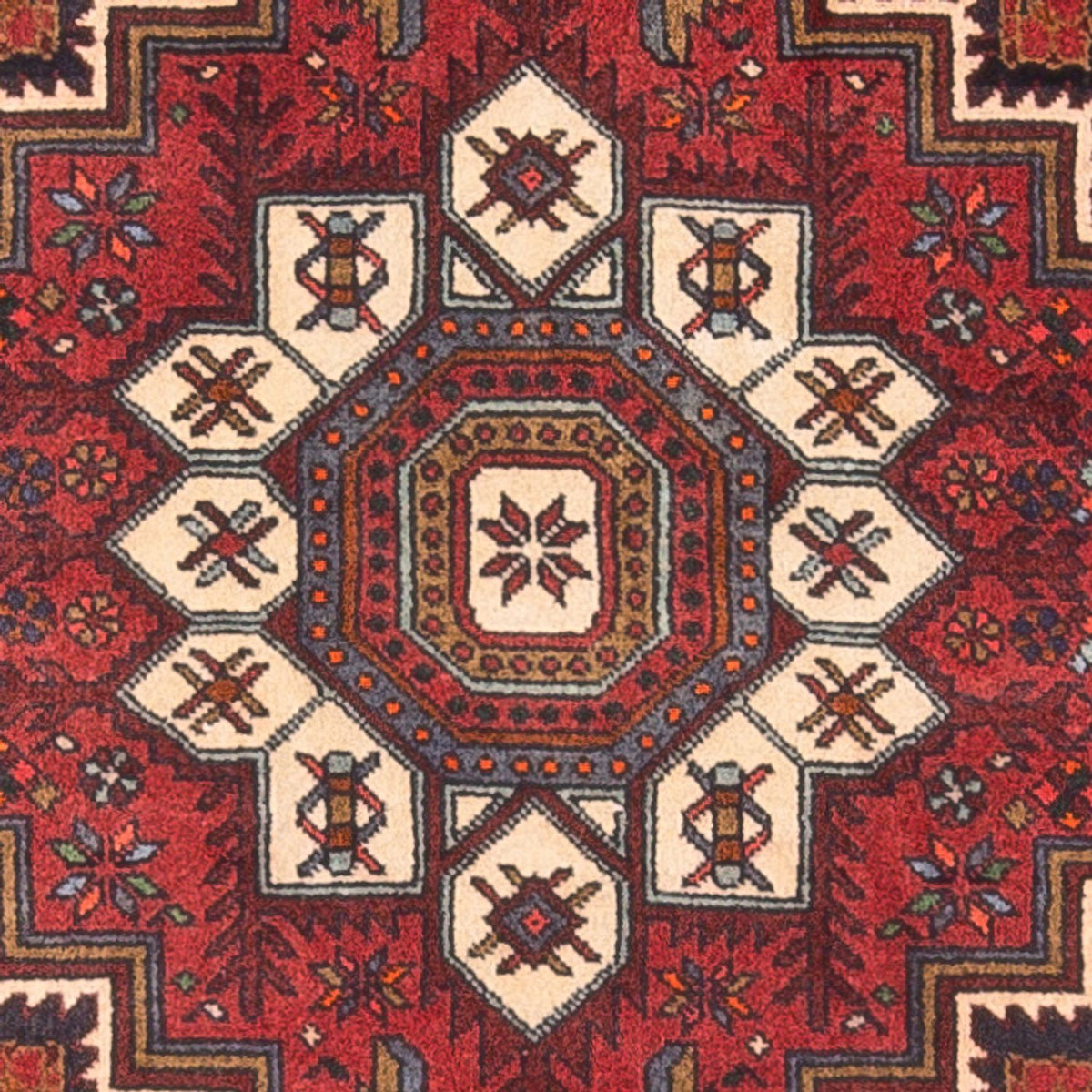 Persisk tæppe - Nomadisk - 130 x 76 cm - rød