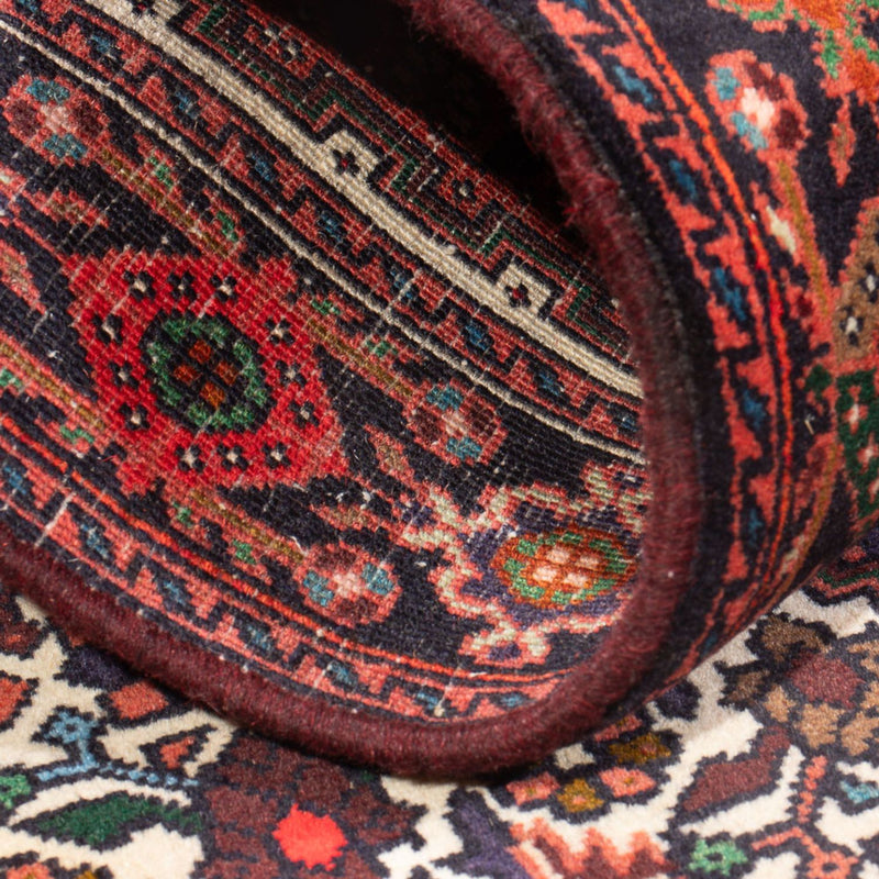 Persisk tæppe - Nomadisk - 124 x 77 cm - mørkerød