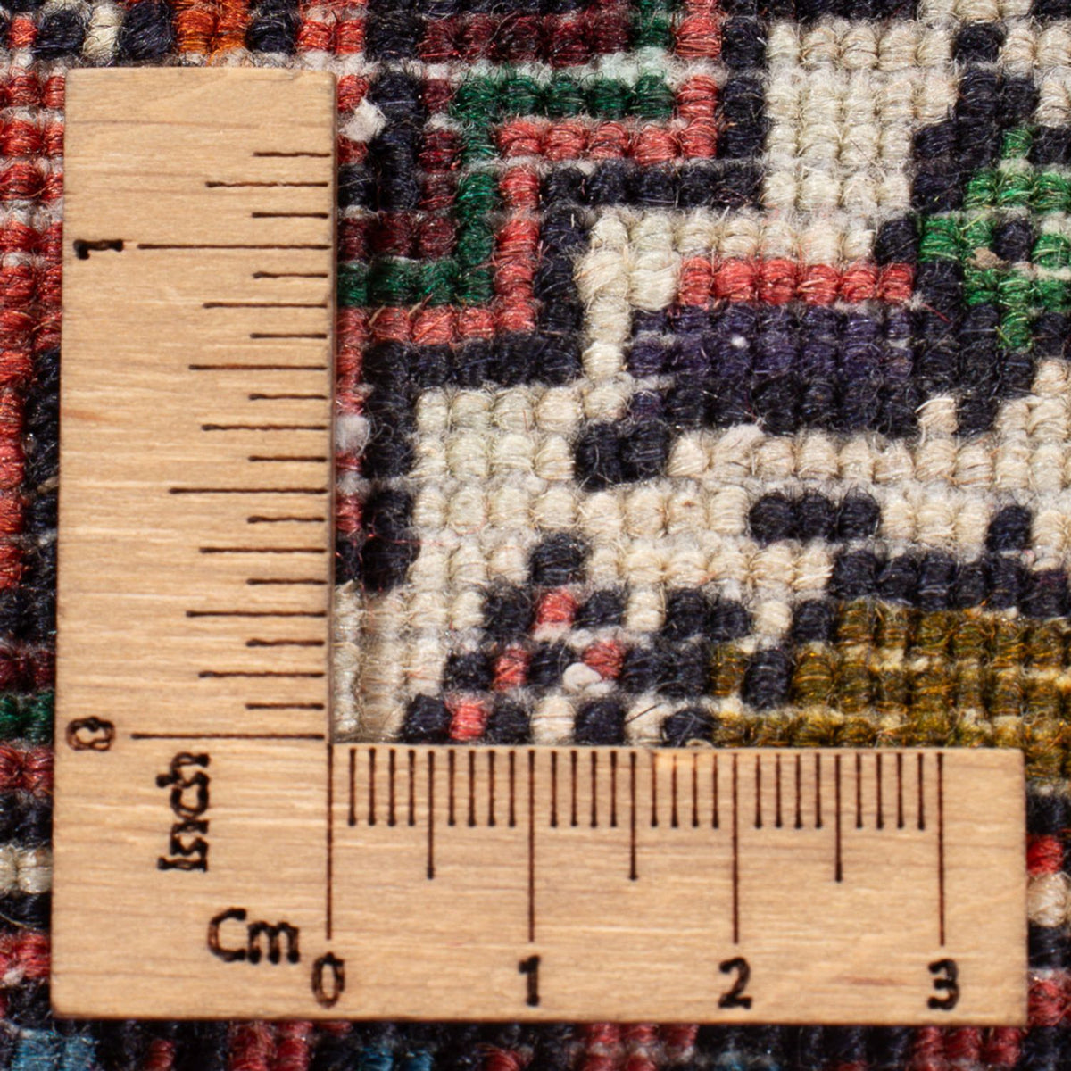 Persisk tæppe - Nomadisk - 124 x 77 cm - mørkerød