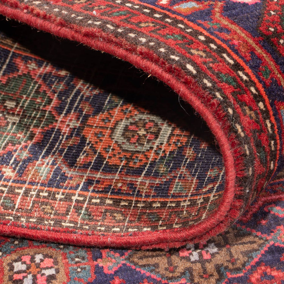 Persisk tæppe - Nomadisk - 125 x 78 cm - mørkerød