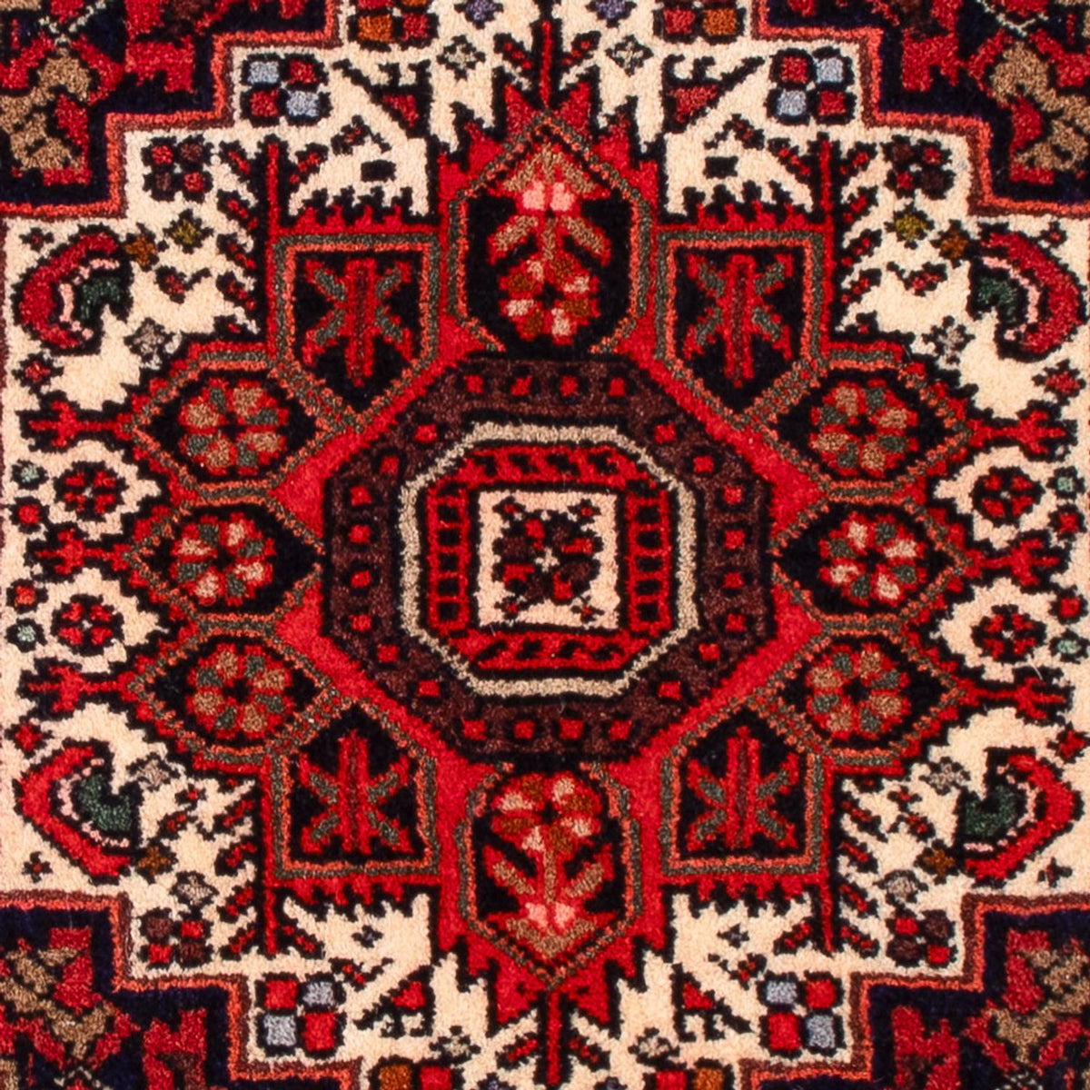 Persisk tæppe - Nomadisk - 69 x 50 cm - creme