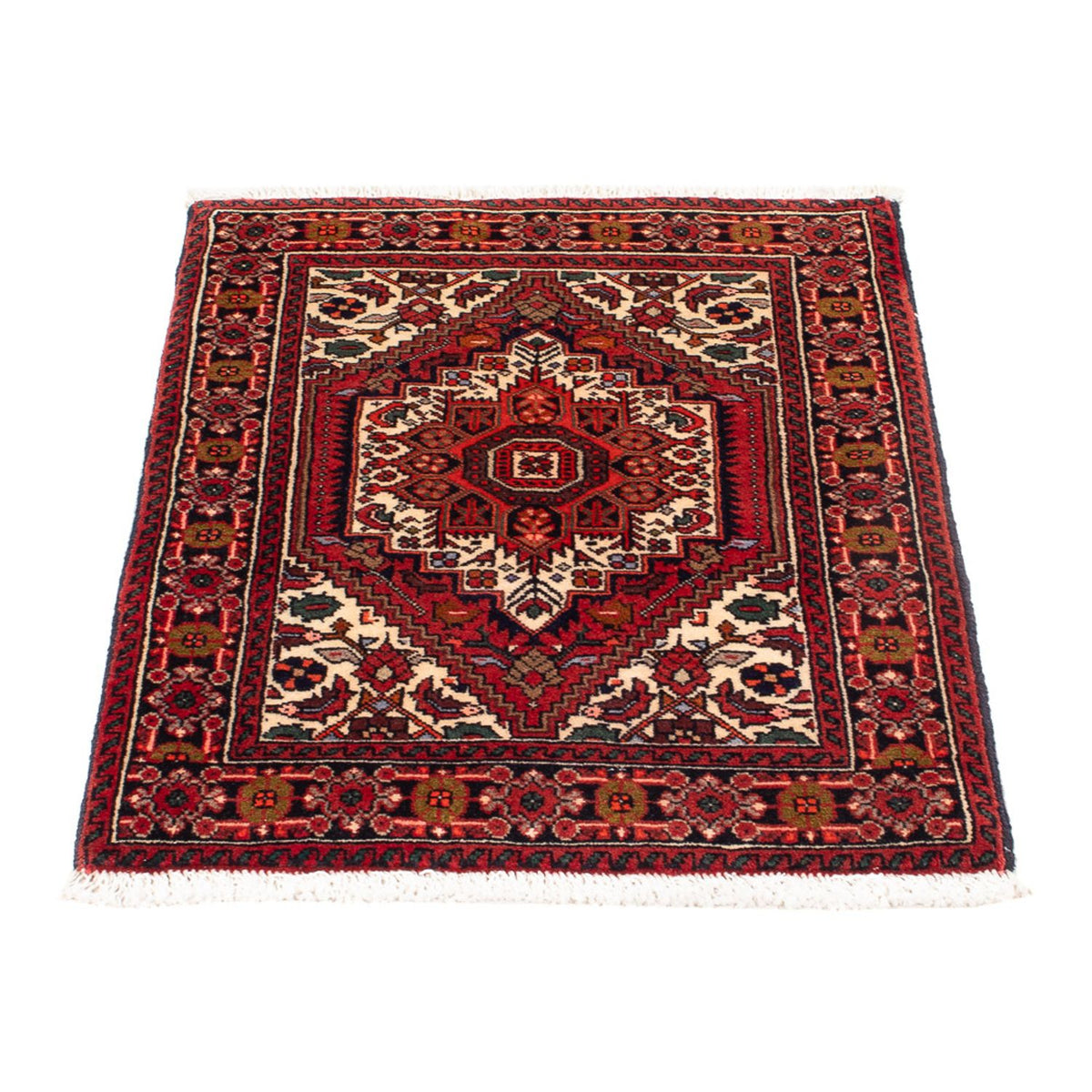 Persisk tæppe - Nomadisk - 69 x 50 cm - creme