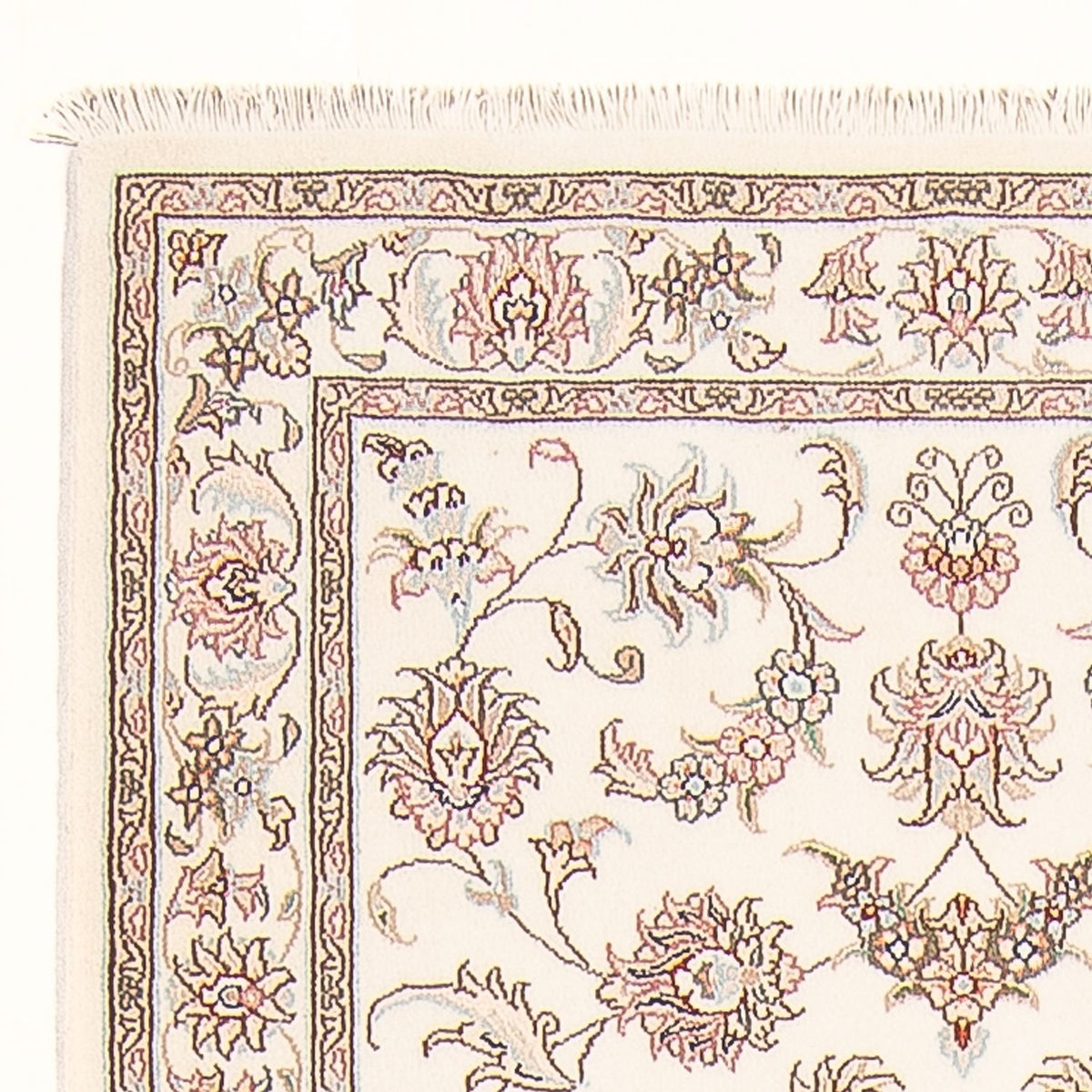 Løber Persisk tæppe - Tabriz - Royal - 298 x 91 cm - creme