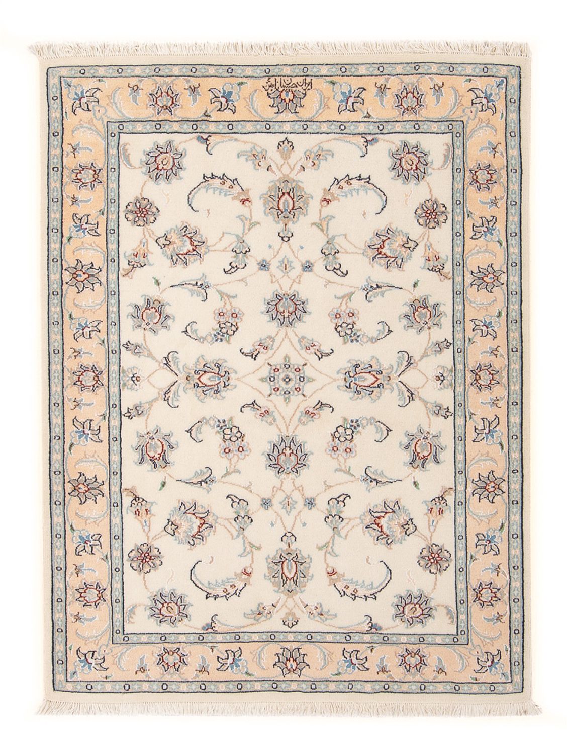 Persisk tæppe - Nain - Premium - 120 x 85 cm - creme