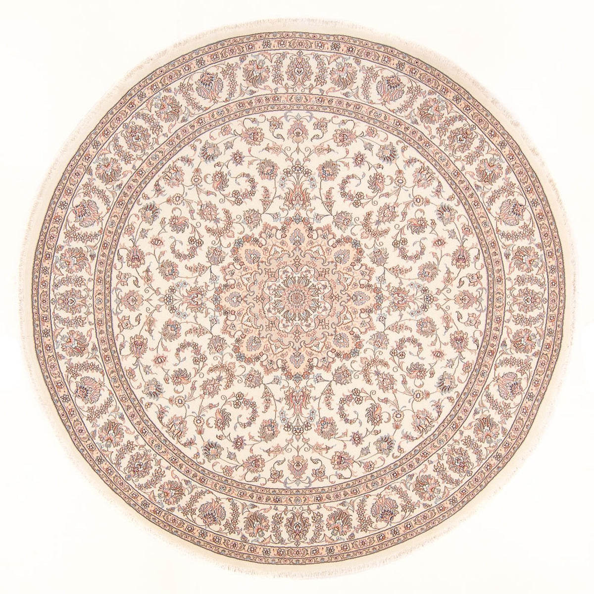 Persisk tæppe - Tabriz - Royal rundt  - 250 x 250 cm - creme
