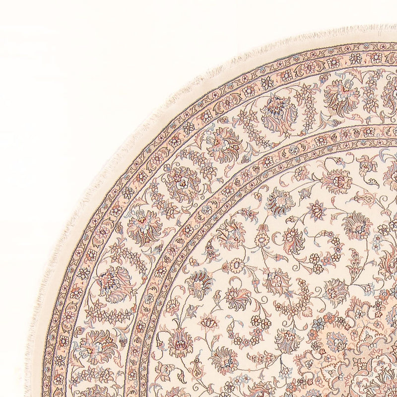 Persisk tæppe - Tabriz - Royal rundt  - 250 x 250 cm - creme