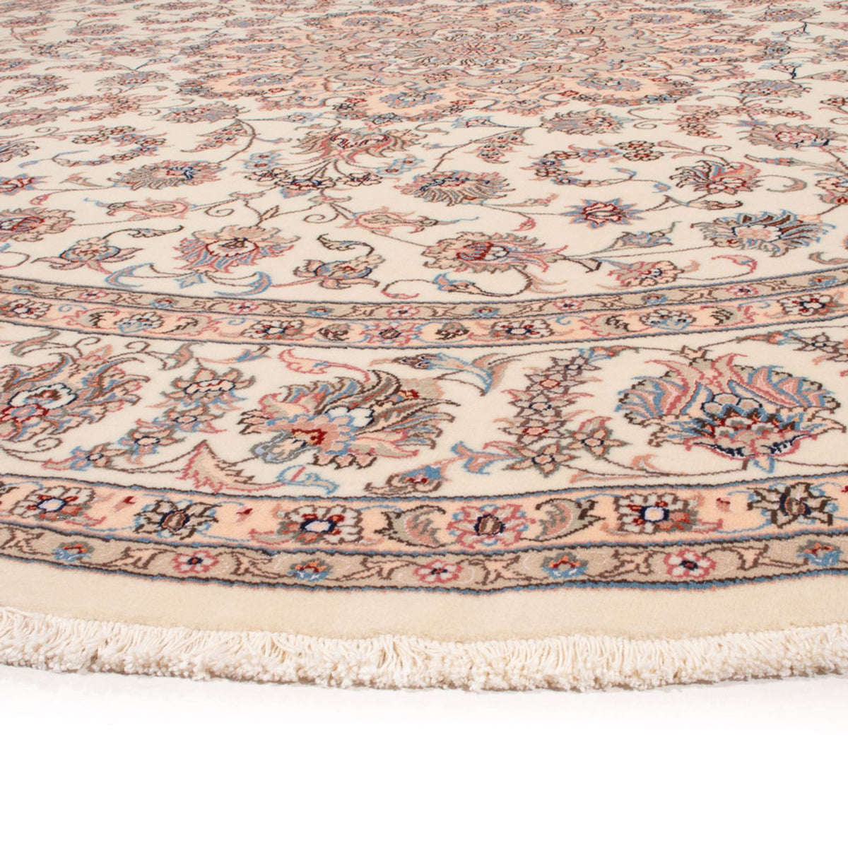 Persisk tæppe - Tabriz - Royal rundt  - 250 x 250 cm - creme
