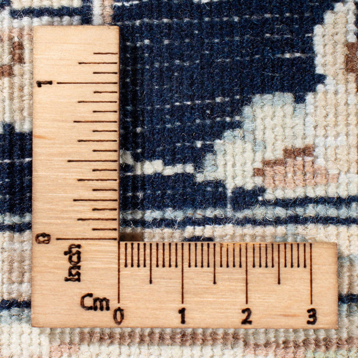 Persisk tæppe - Nain - Premium - 118 x 78 cm - mørkeblå