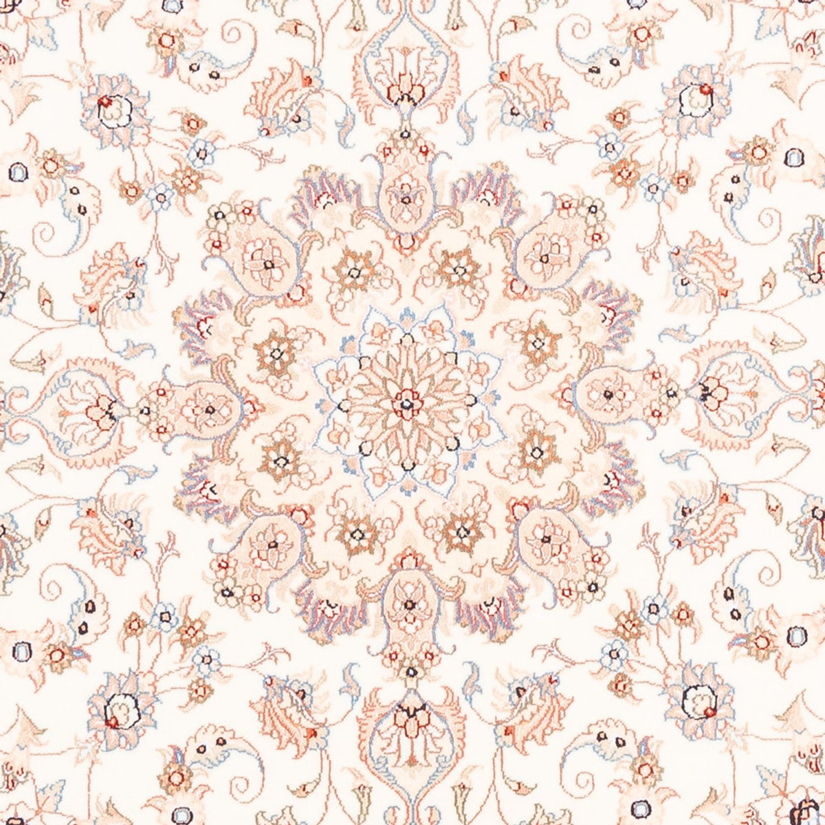 Persisk tæppe - Tabriz rundt  - 151 x 146 cm - creme