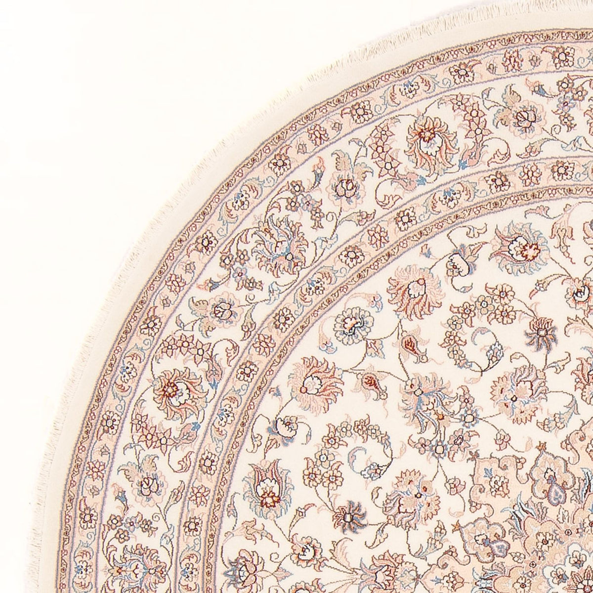 Persisk tæppe - Tabriz - Royal rundt - 202 x 196 cm - creme