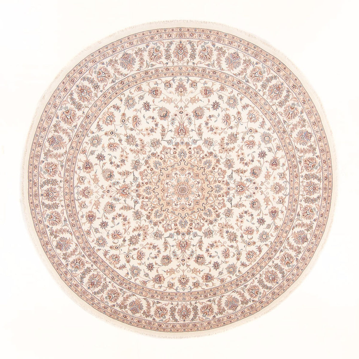 Persisk tæppe - Tabriz - Royal rundt  - 250 x 250 cm - creme