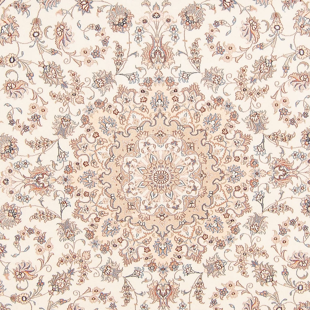 Persisk tæppe - Tabriz - Royal rundt  - 250 x 250 cm - creme