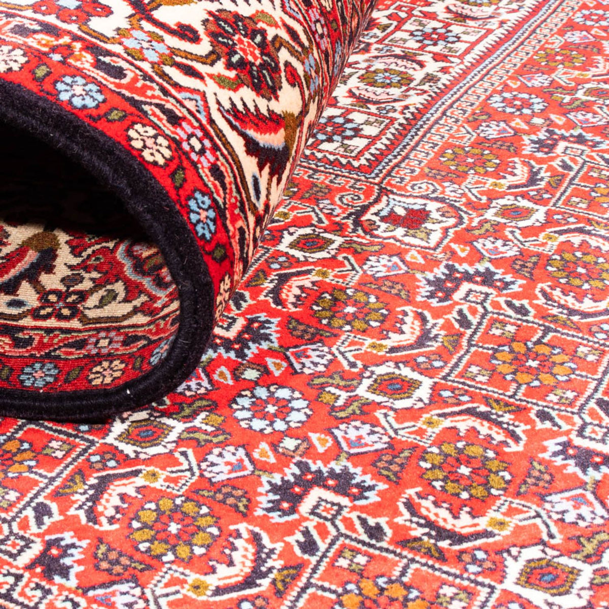 Persisk tæppe - Bijar - 253 x 170 cm - rød