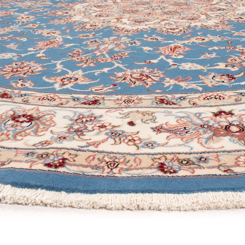 Persisk tæppe - Tabriz - Royal rundt  - 200 x 200 cm - lyseblå