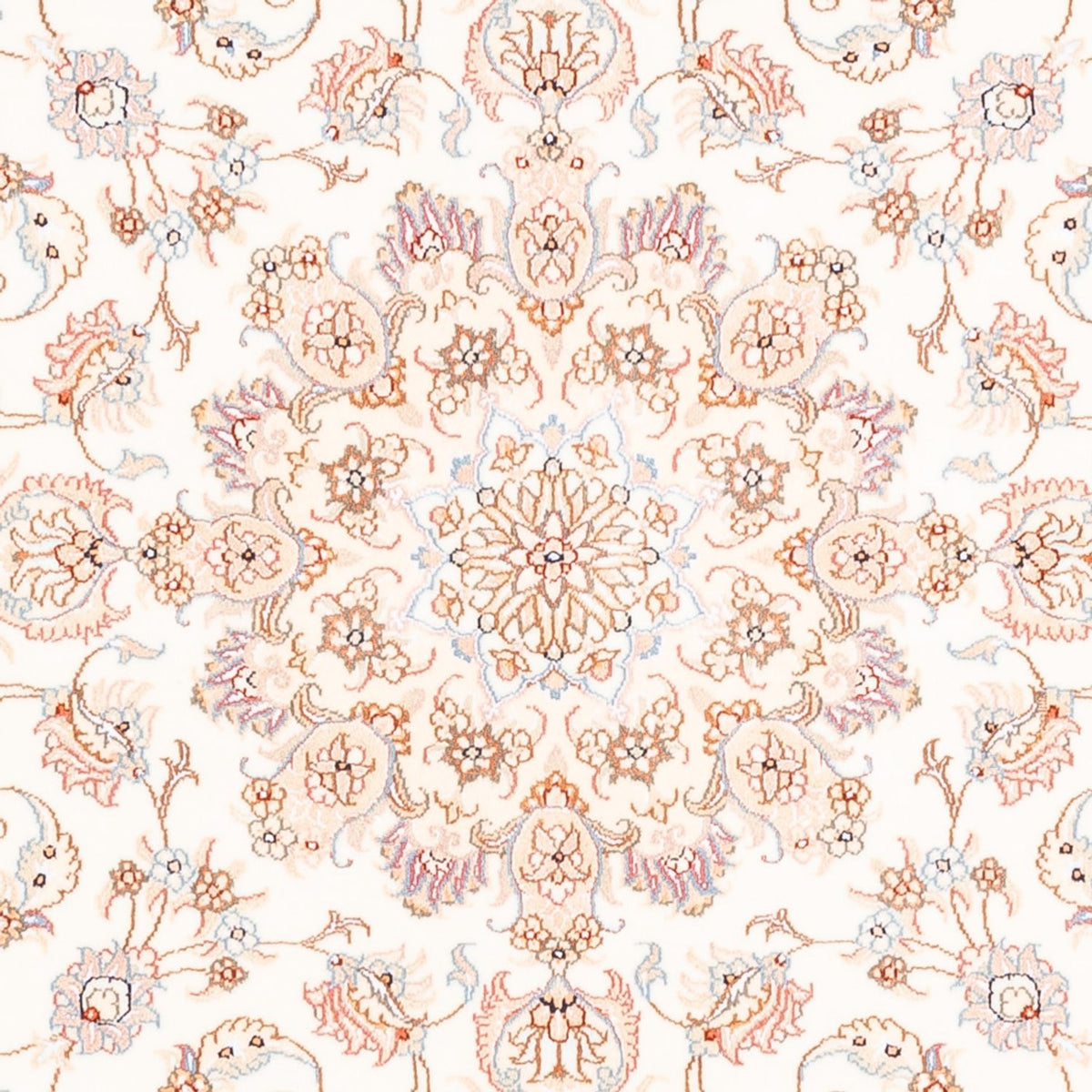 Persisk tæppe - Tabriz rundt - 150 x 150 cm - creme