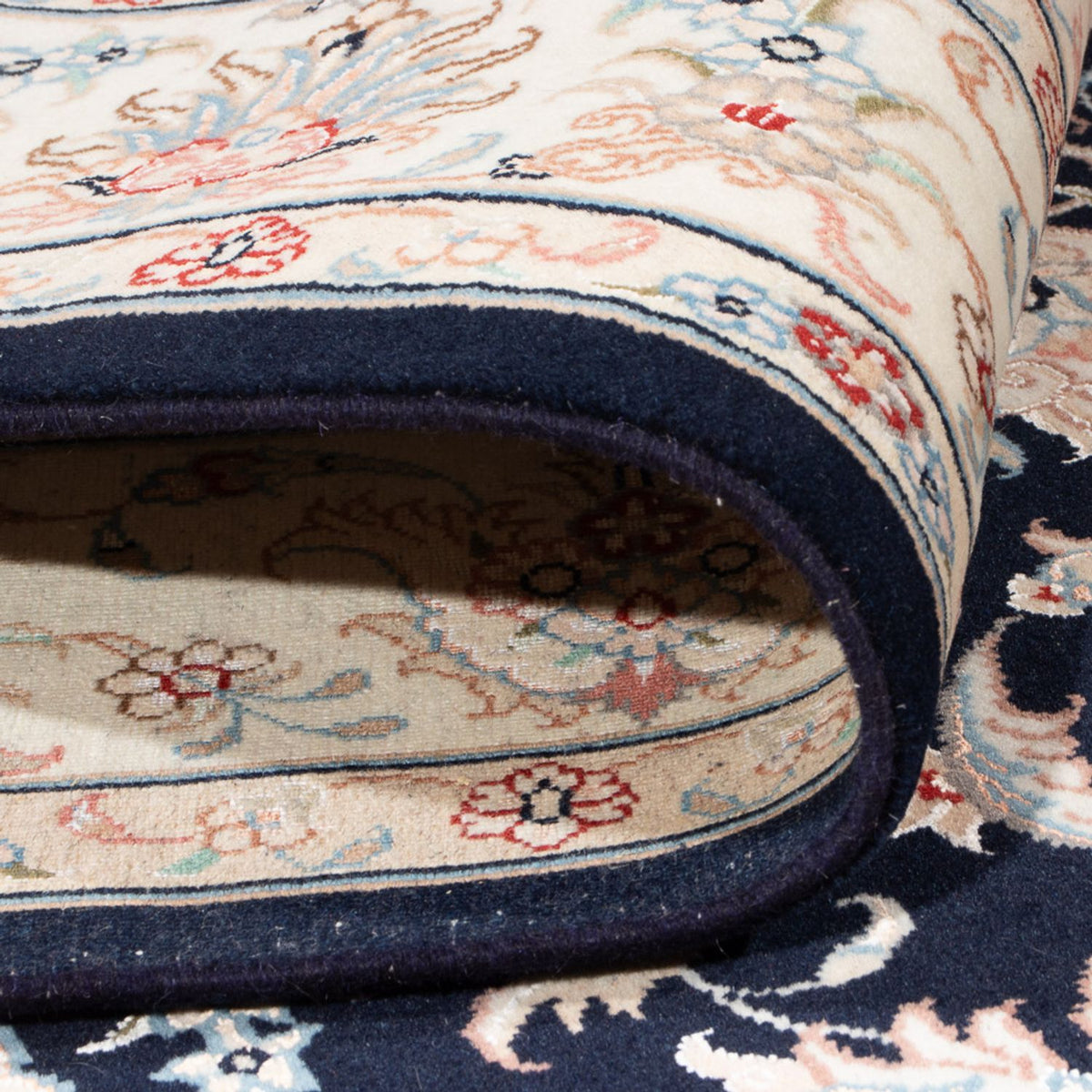 Persisk tæppe - Tabriz - Royal - 200 x 149 cm - mørkeblå