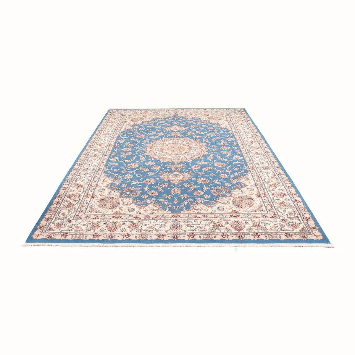 Persisk tæppe - Tabriz - Royal - 300 x 200 cm - lyseblå