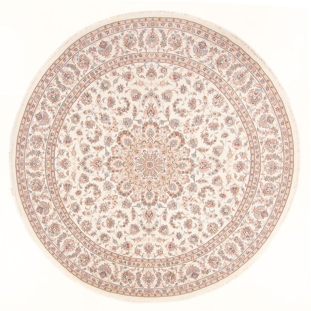 Persisk tæppe - Tabriz - Royal rundt - 248 x 248 cm - creme