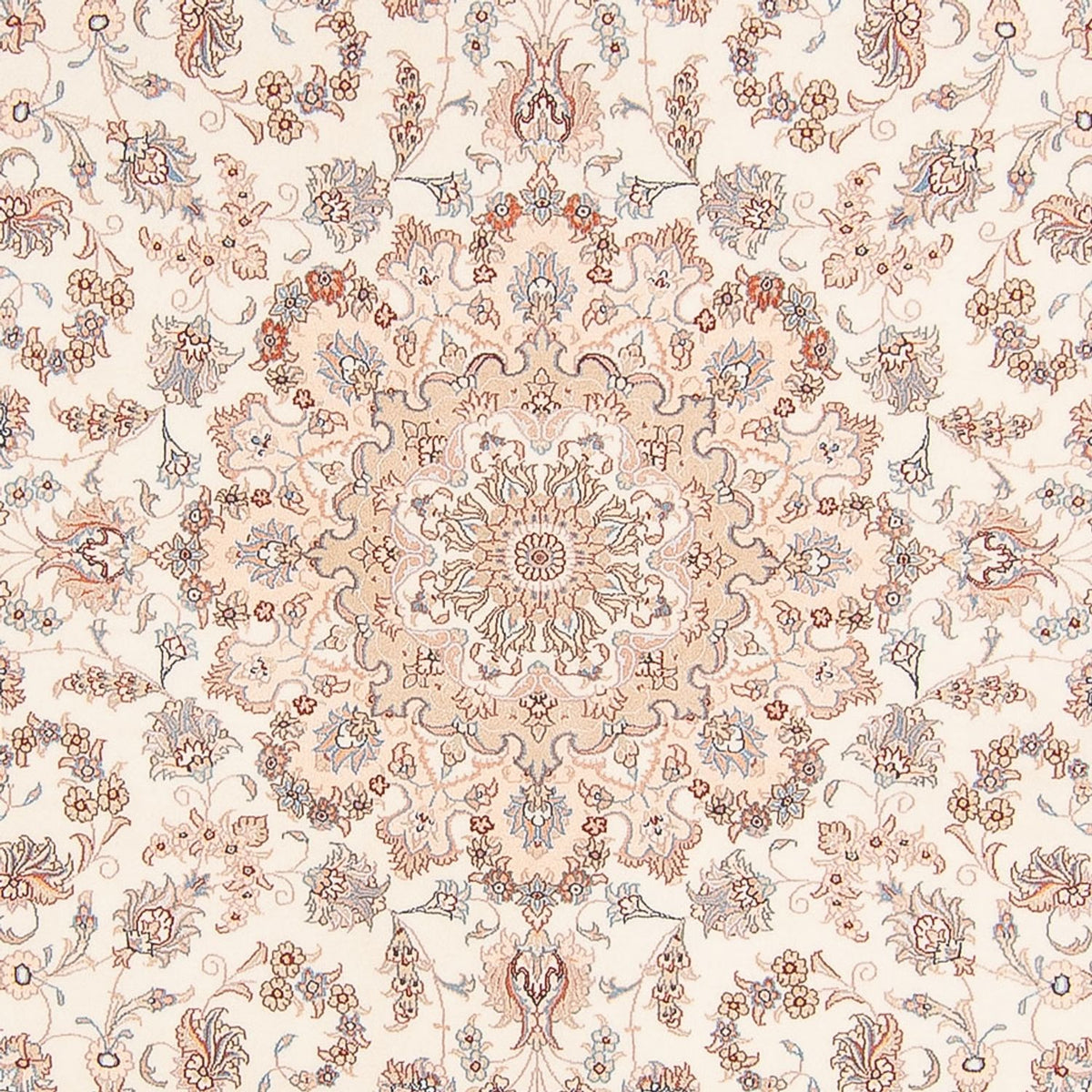 Persisk tæppe - Tabriz - Royal rundt - 248 x 248 cm - creme