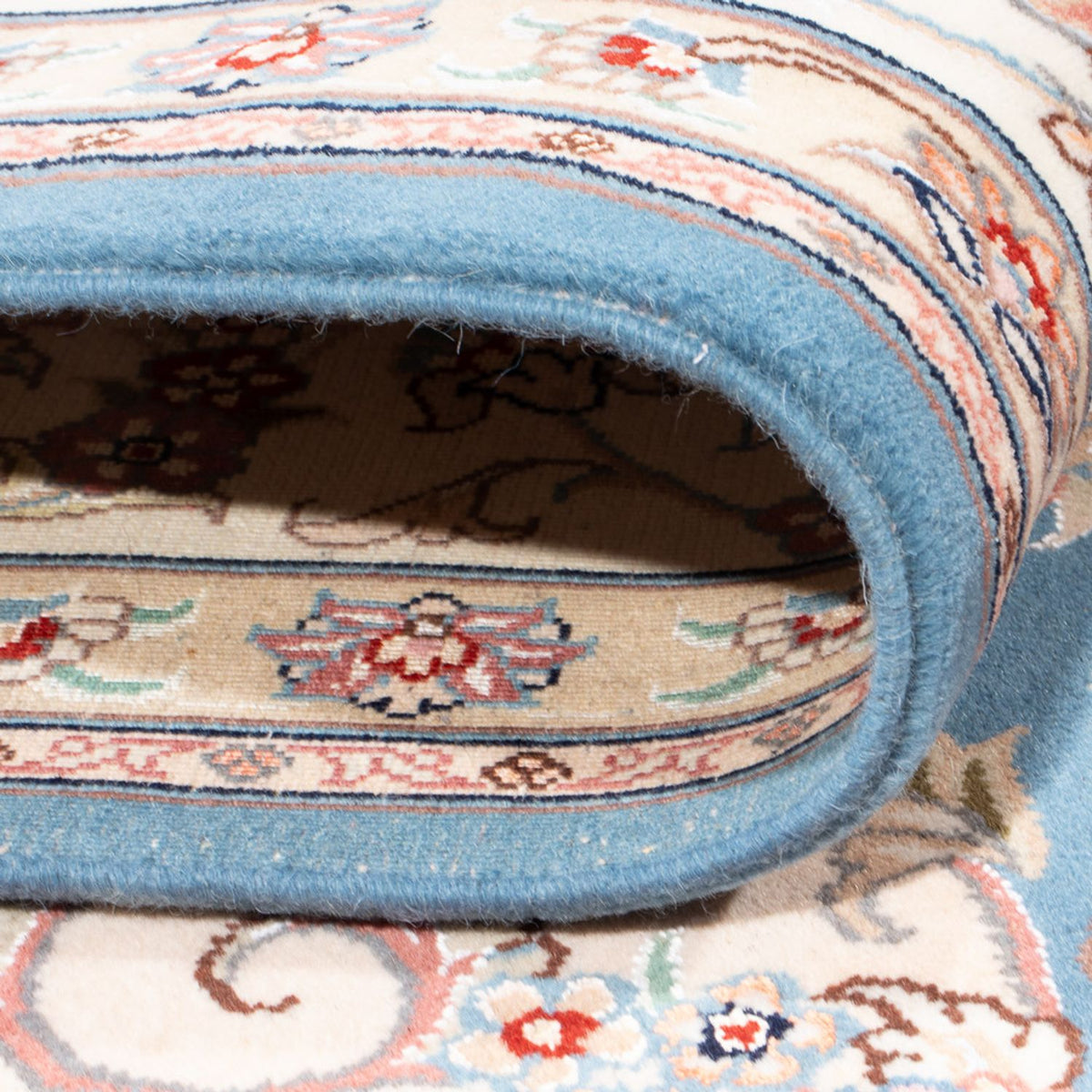 Persisk tæppe - Tabriz - Royal - 251 x 200 cm - lyseblå