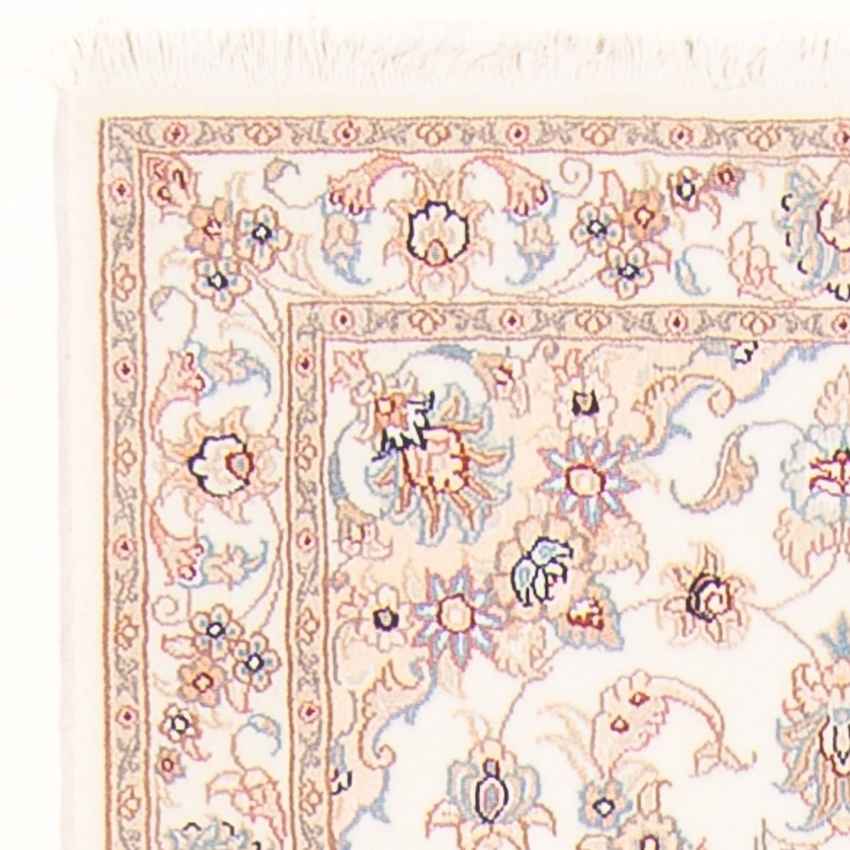 Løber Persisk tæppe - Tabriz - Royal - 254 x 81 cm - creme