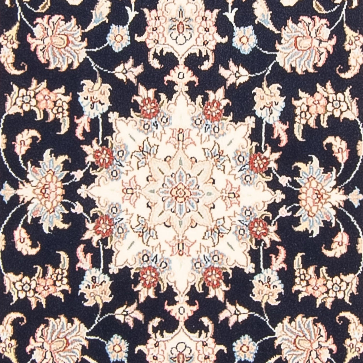 Løber Persisk tæppe - Tabriz - Royal - 297 x 80 cm - mørkeblå