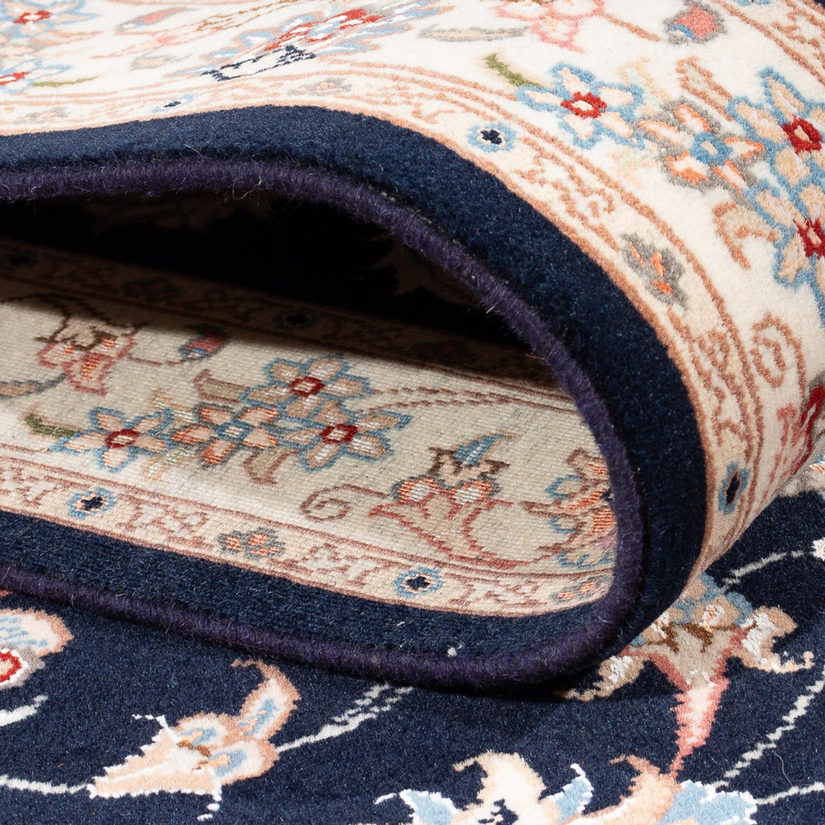 Løber Persisk tæppe - Tabriz - Royal - 208 x 82 cm - mørkeblå