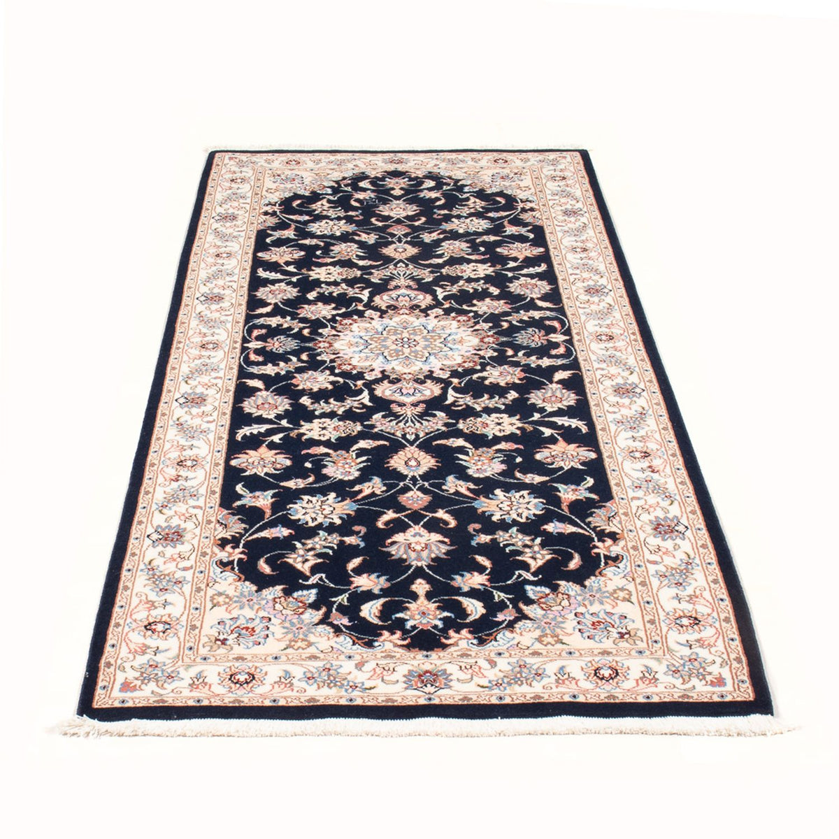 Løber Persisk tæppe - Tabriz - Royal - 208 x 82 cm - mørkeblå