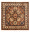 Persisk tæppe - Nomadisk firkantet - 207 x 199 cm - mørk beige