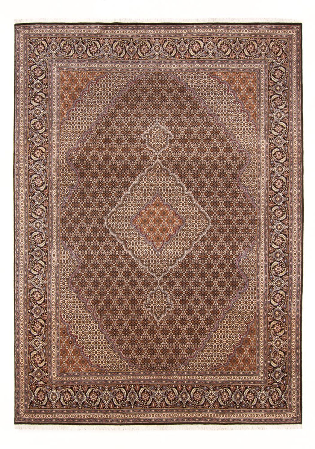 Persisk tæppe - Tabriz - Royal - 300 x 206 cm - mørkeblå