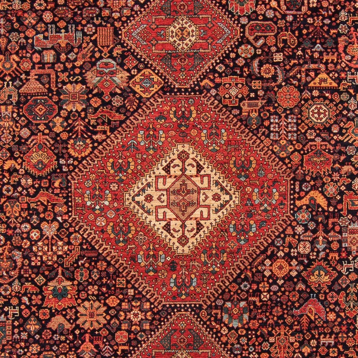 Persisk tæppe - Nomadisk - 295 x 213 cm - mørkeblå