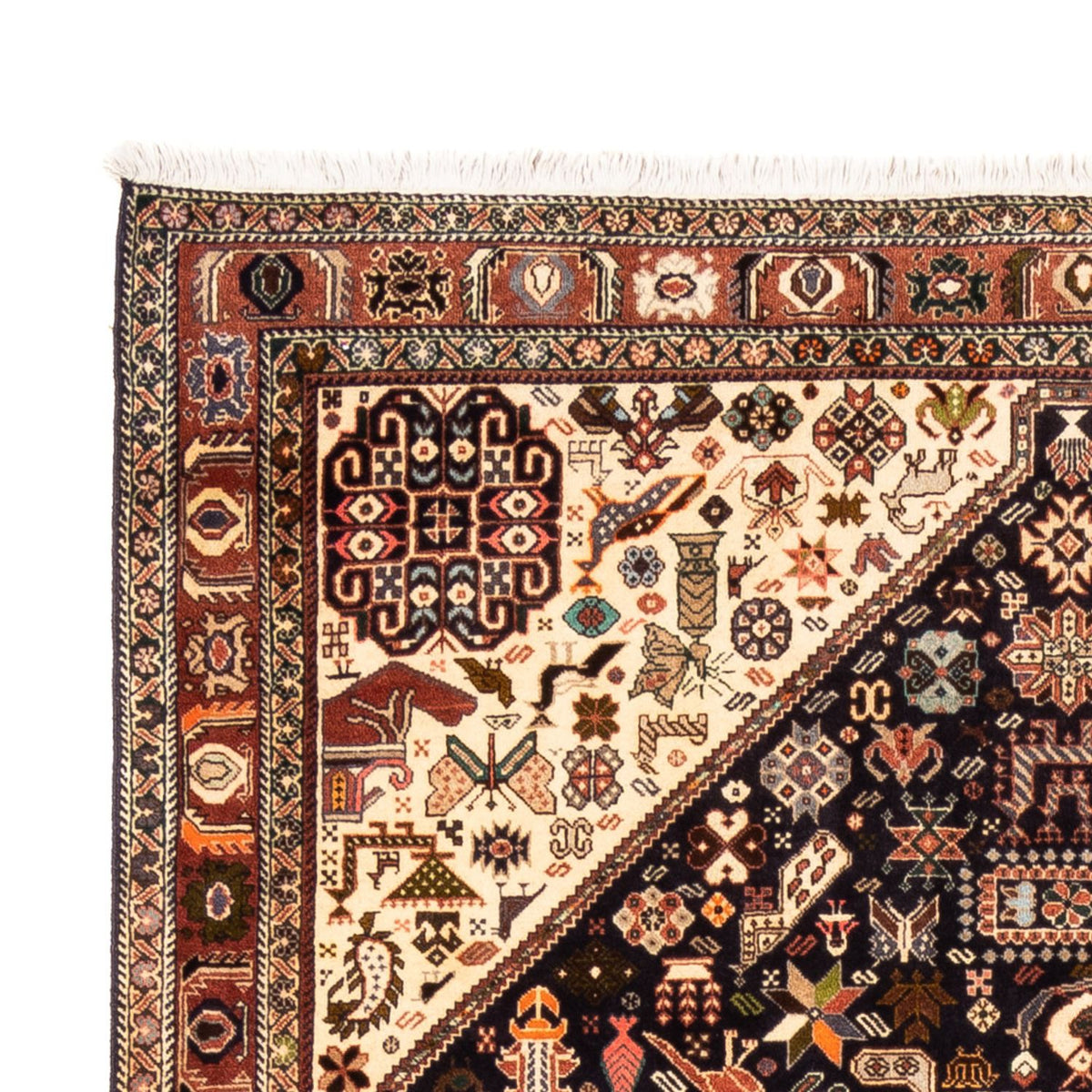 Persisk tæppe - Nomadisk - 257 x 157 cm - mørkeblå