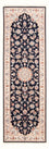 Løber Persisk tæppe - Tabriz - Royal - 251 x 80 cm - mørkeblå