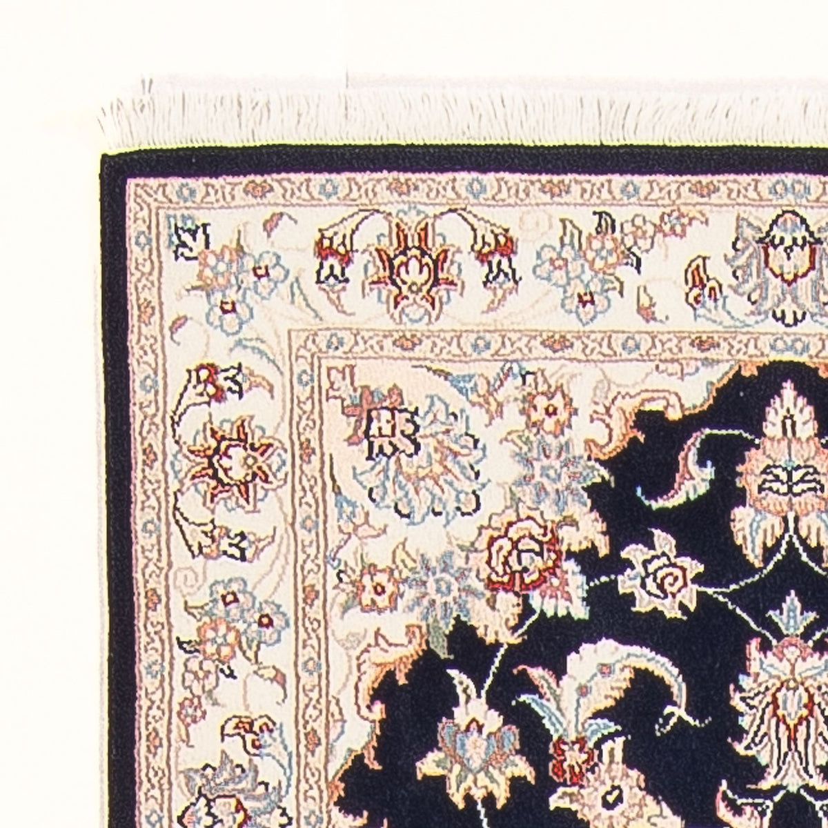Løber Persisk tæppe - Tabriz - Royal - 251 x 80 cm - mørkeblå