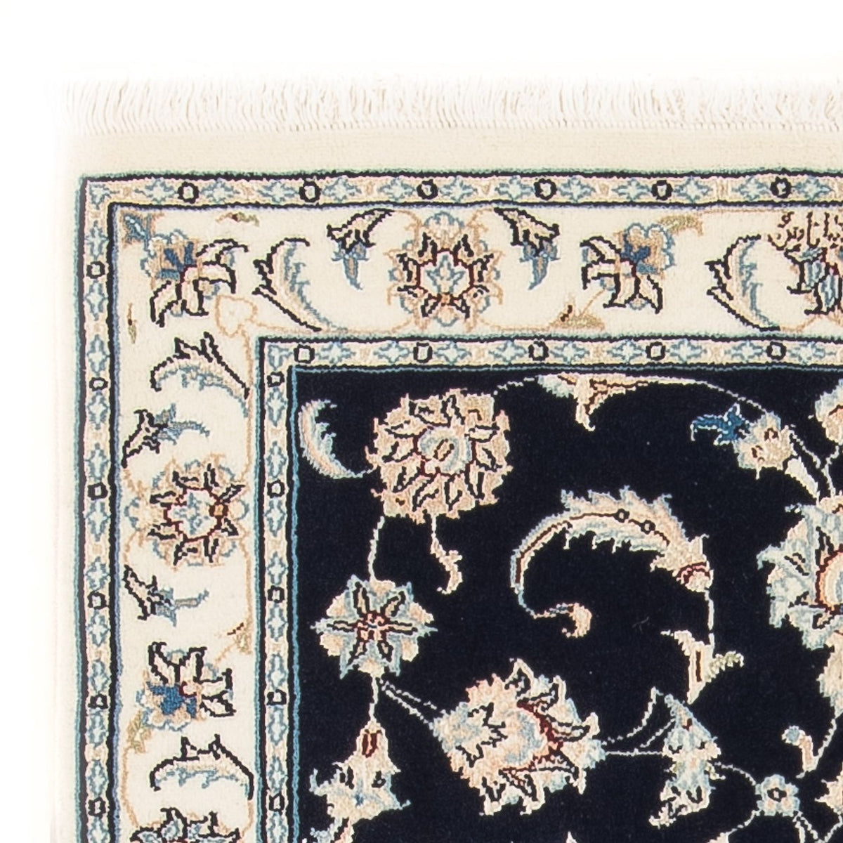 Persisk tæppe - Nain - Premium - 115 x 80 cm - mørkeblå