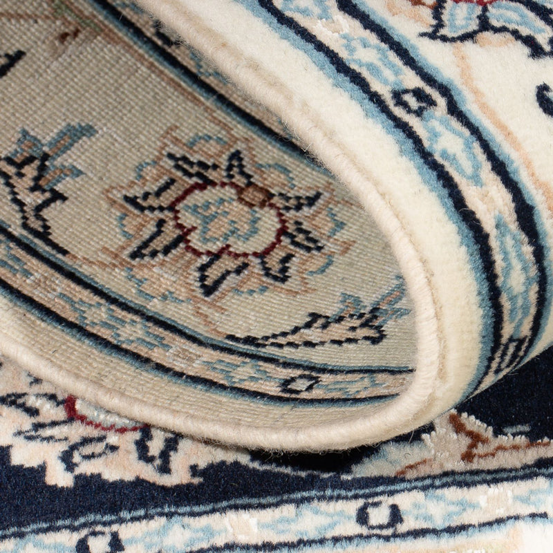 Persisk tæppe - Nain - Premium - 115 x 80 cm - mørkeblå