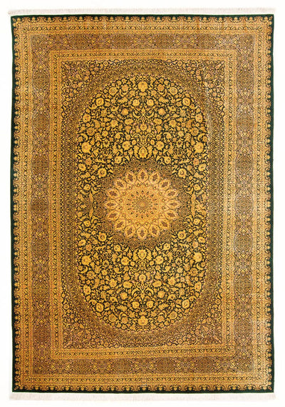 Qom silke Tæppe 196x294cm - Persisk tæppe